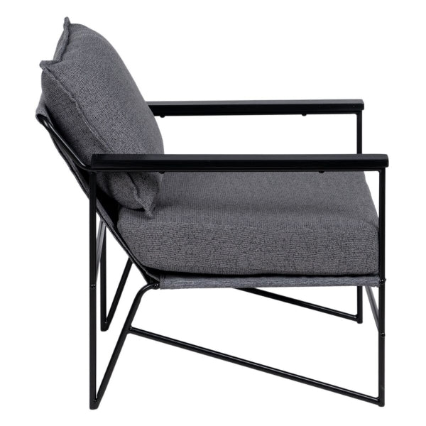 Fauteuil Incliné Design Loft Gris et Noir