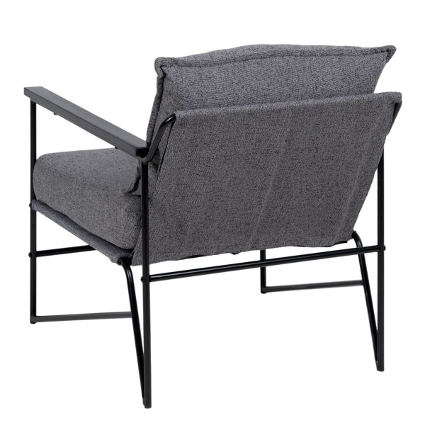 Fauteuil Incliné Design Loft Gris et Noir