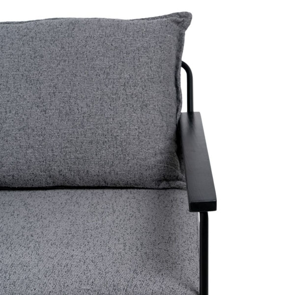 Fauteuil Incliné Design Loft Gris et Noir