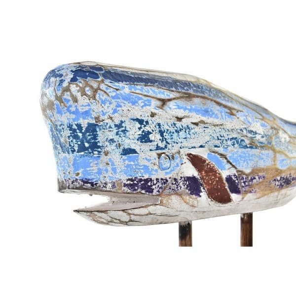 Figurine Décorative Baleine Bleu en Bois (40 x 10 x 30 cm)