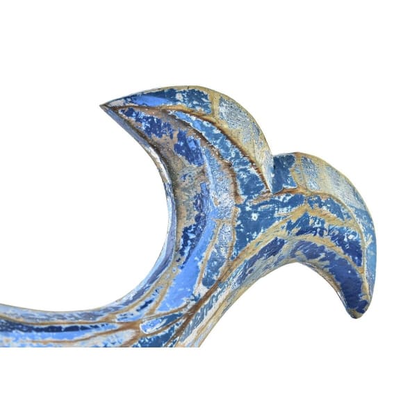 Figurine Décorative Baleine Bleue en Bois (40 x 10 x 30 cm)