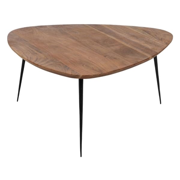 Jeu de 3 tables Basses Gigognes en Acacia et Fer