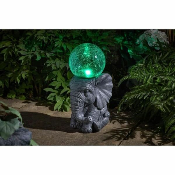 Lampe Solaire Design Éléphant Gris