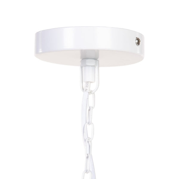 Suspended Luminaire Contemporary Design "UFO" in White Metal