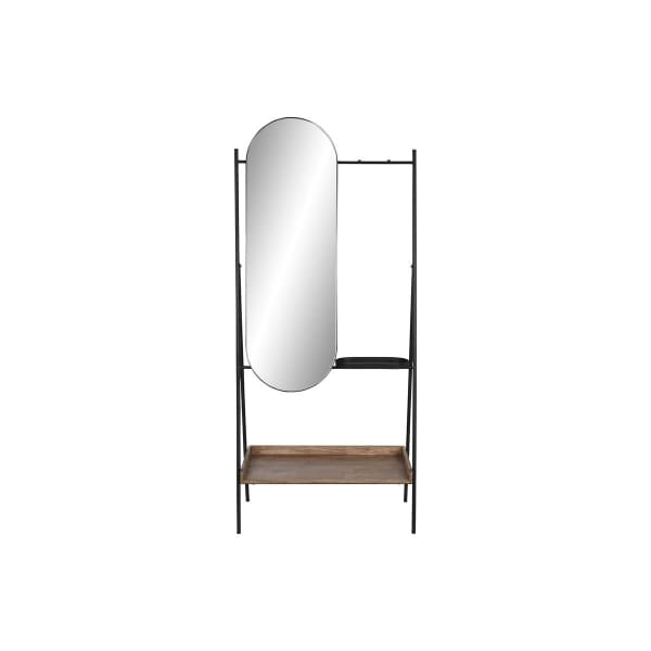 Etagère d'entrée Loft avec Miroir et Porte-Manteaux