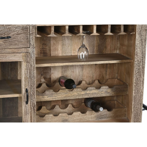 Meuble casier à vin en bois de manguier