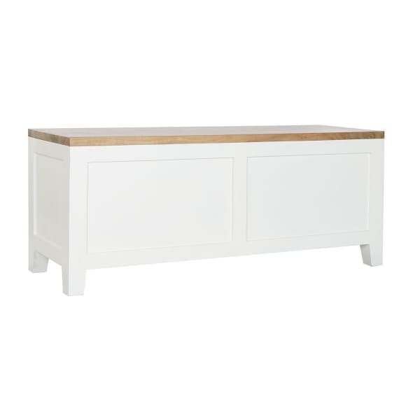 TV Unit, Low Unit in Acacia Wood and White Mango Wood