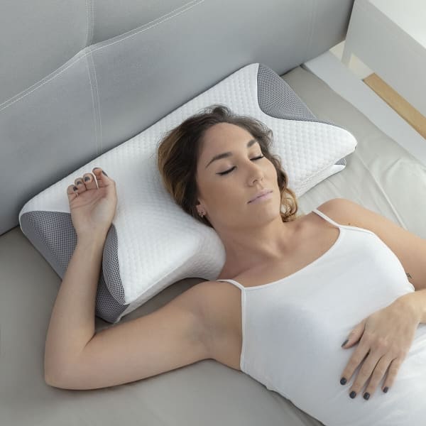 Almohada Ergonómica con Memoria de Forma Viscoelástica Blanca ESP