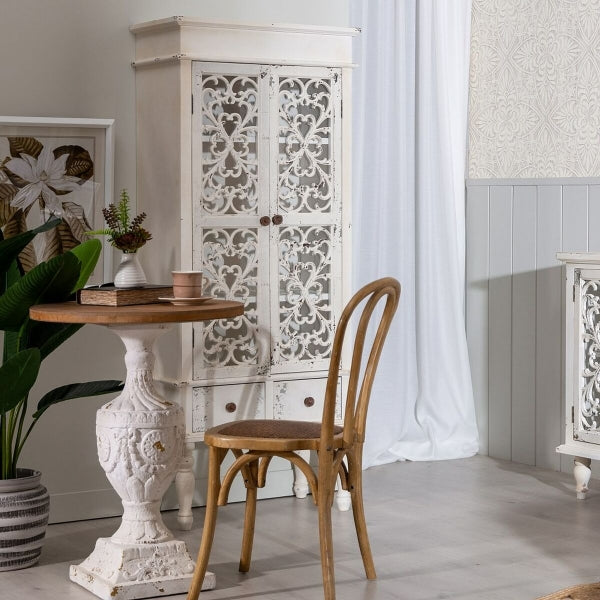 Présentoir Design Shabby Chic Home Decor Bois Naturel Blanc