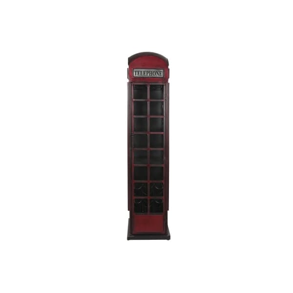 Meuble à Bouteilles de Vin Design Cabine Téléphonique Britannique Vintage Rouge