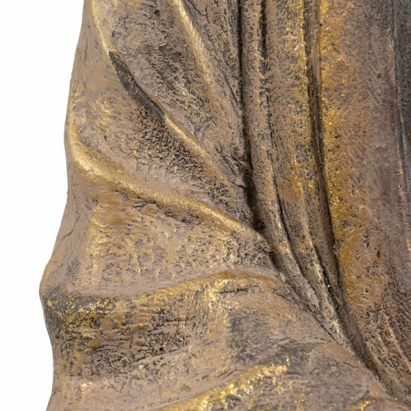 Sculpture Bouddha Résine Marron et Dorée