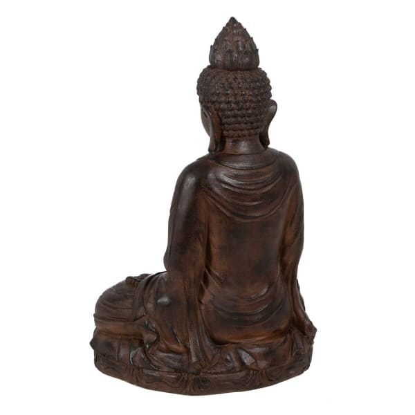 Grande Sculpture Bouddha Résine Marron