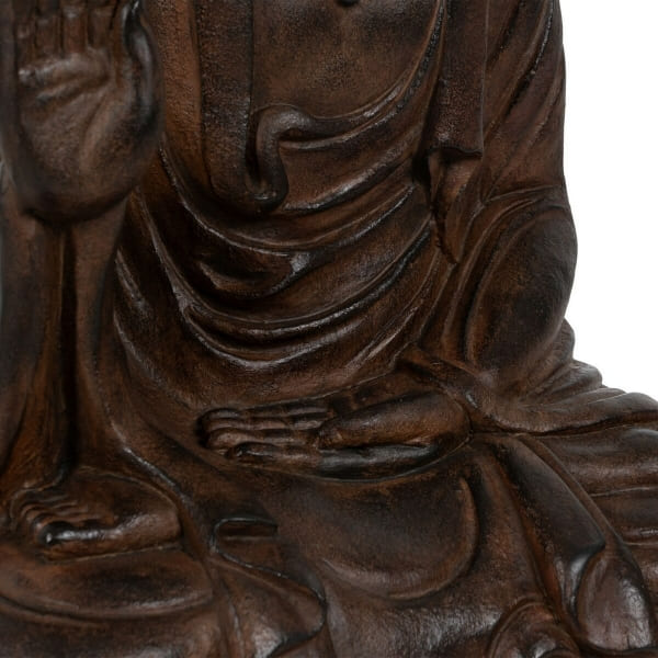 Grande Sculpture Bouddha Résine Marron