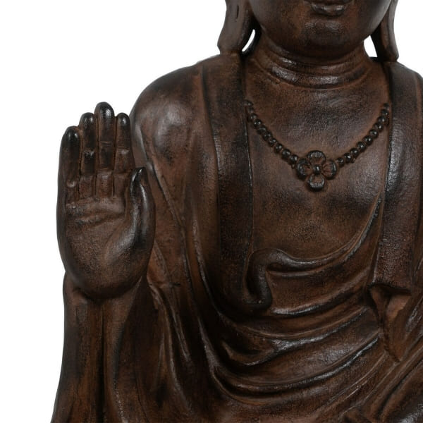 Grande Sculpture Bouddha Résine Marron