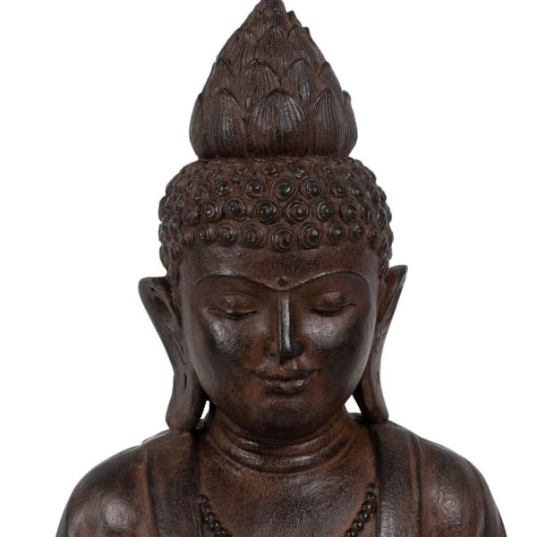 Grande Sculpture Bouddha Résine Marron