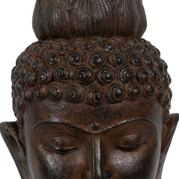 Grande Sculpture Bouddha Résine Marron