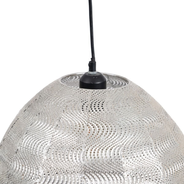 Pendant Light Fixture in Silver Metal Home Decor