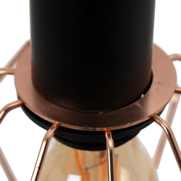 Pendant Light Loft Black and Copper Home Decor