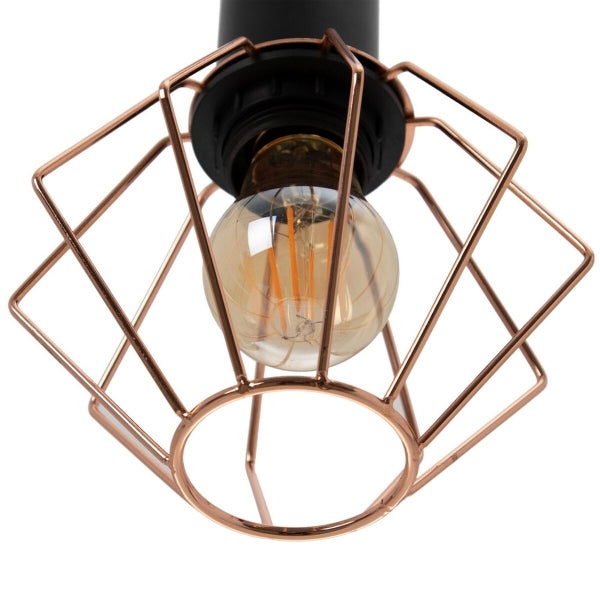 Pendant Light Loft Black and Copper Home Decor