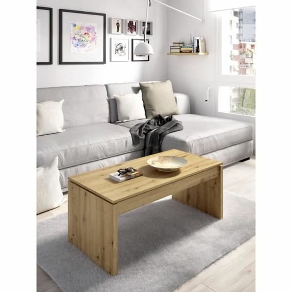 Table Basse Relevable en Bois