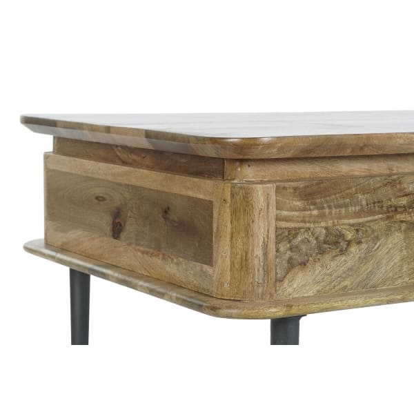 Table Basse Design Colonial en Bois de Manguier Sculpté