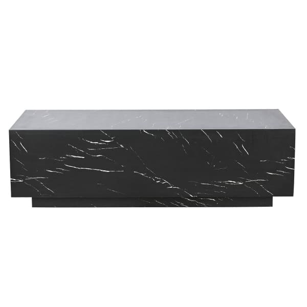 Table Basse Rectangulaire Imitation Marbre Noir