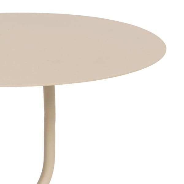 Mesa auxiliar de diseño con enlaces de hierro beige