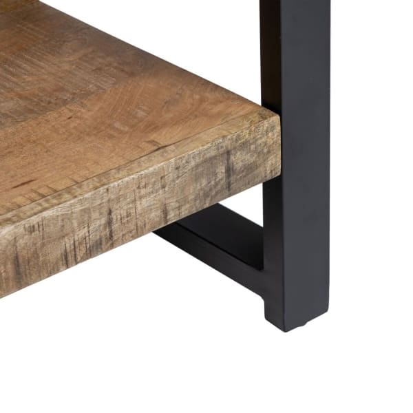 Table d'appoint Loft Bois Massif et Fer Noir