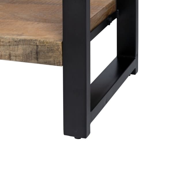 Table d'appoint Loft Bois Massif et Fer Noir