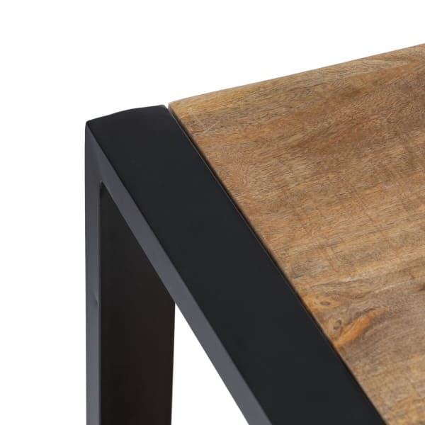 Table d'appoint Loft Bois Massif et Fer Noir