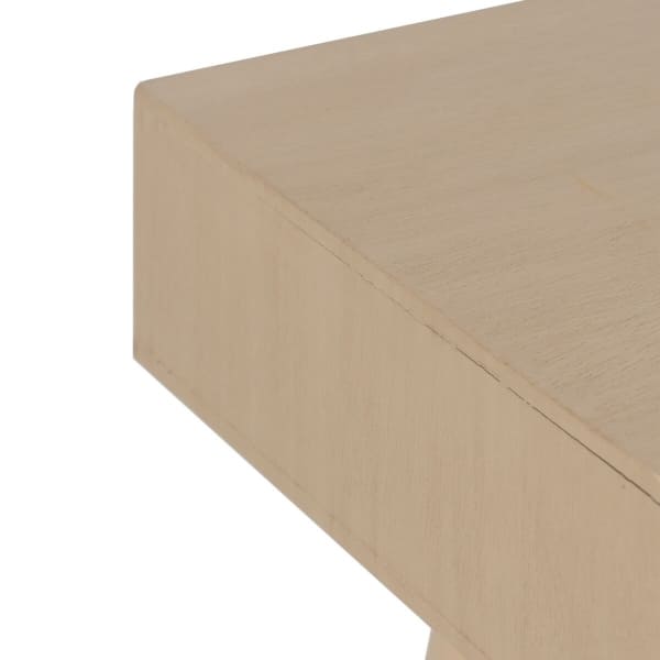 Table de Nuit en Bois Naturel Beige