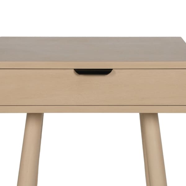 Table de Nuit en Bois Naturel Beige