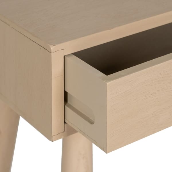 Table de Nuit en Bois Naturel Beige