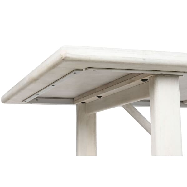 Mesa moderna grande de madera maciza blanca