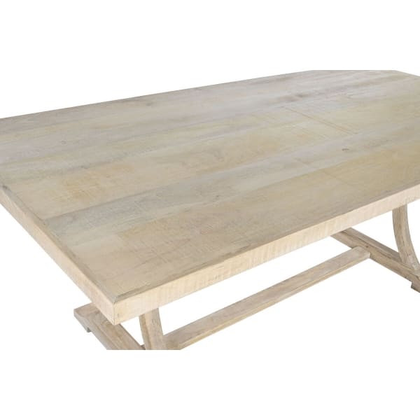 Mesa de Comedor de Madera de Mango Decapado y Patas Talladas