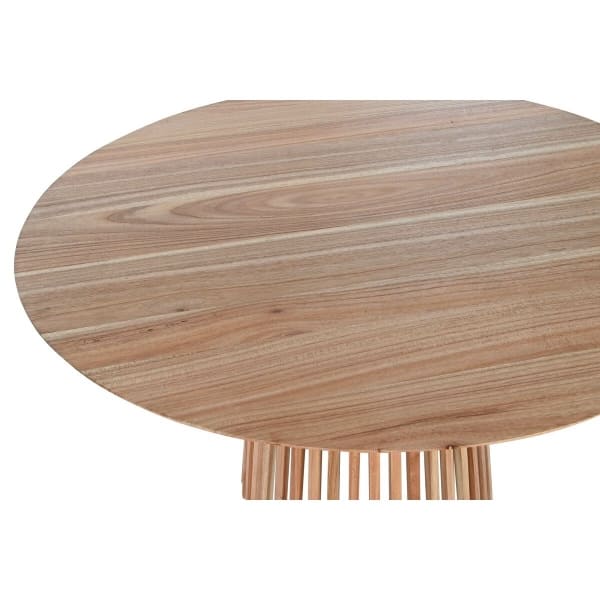 Mesa de Comedor Redonda de Madera de Mindi Natural (120 x 120 x 75 cm)