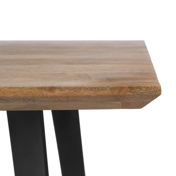 Mesa de Comedor Loft Madera y Hierro Negro