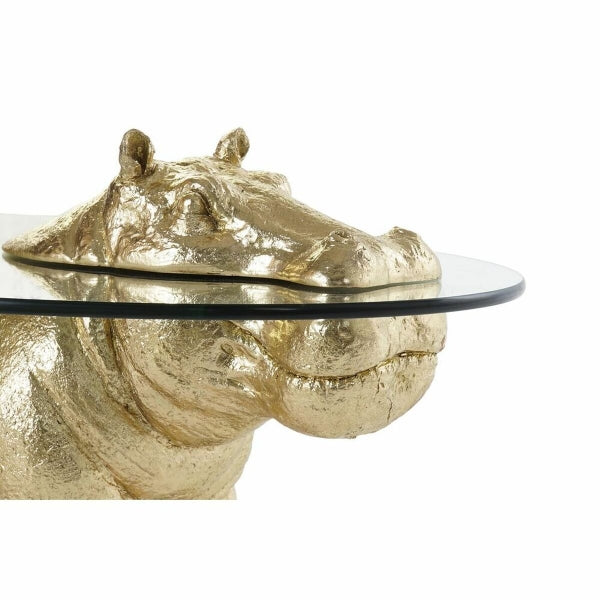 Underwater Golden Hippopotamus Coffee Table