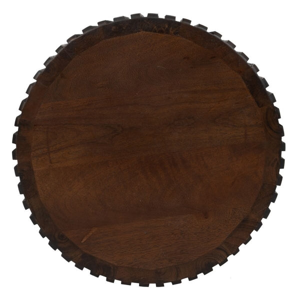 Mesa auxiliar africana en madera de mango marrón