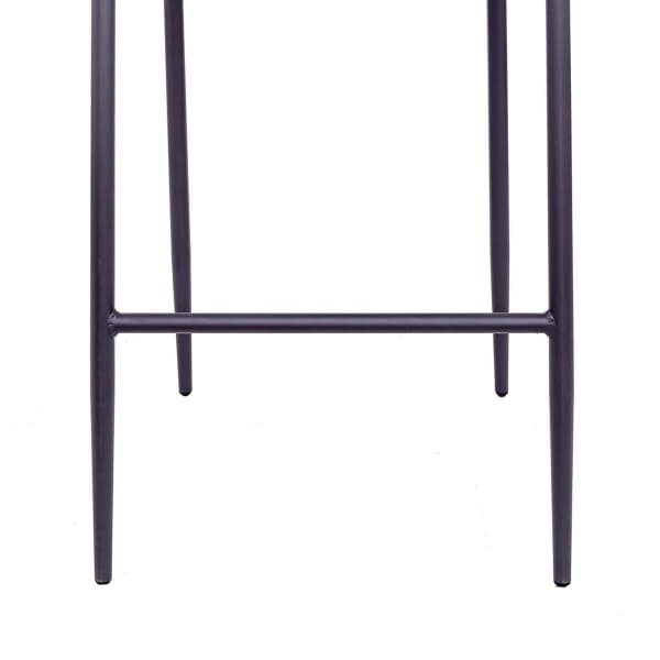 Tabouret de Jardin Rotin Synthétique Vert et Métal Noir