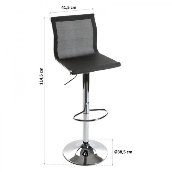 Tabouret Design en Nylon Respirant et Chrome Home Decor