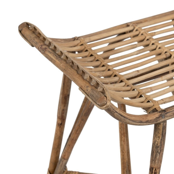 Tabouret Fait Main en Fibre Naturelle de Rotin Home Decor