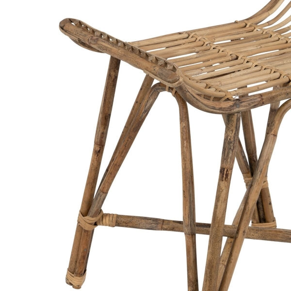 Tabouret Fait Main en Fibre Naturelle de Rotin Home Decor