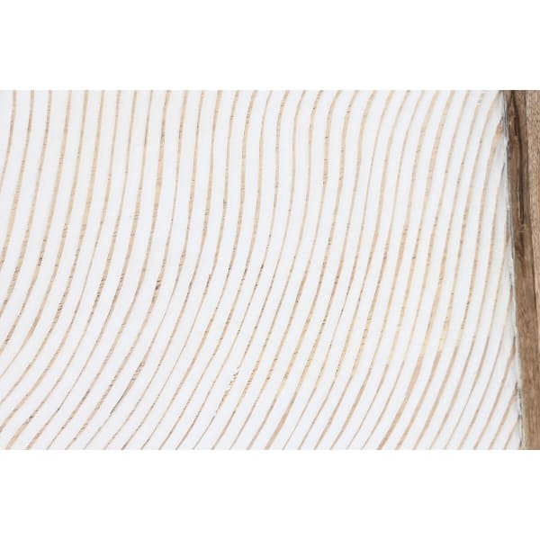 Tête de Lit en Bois de Manguier Naturel et Blanc (King size)