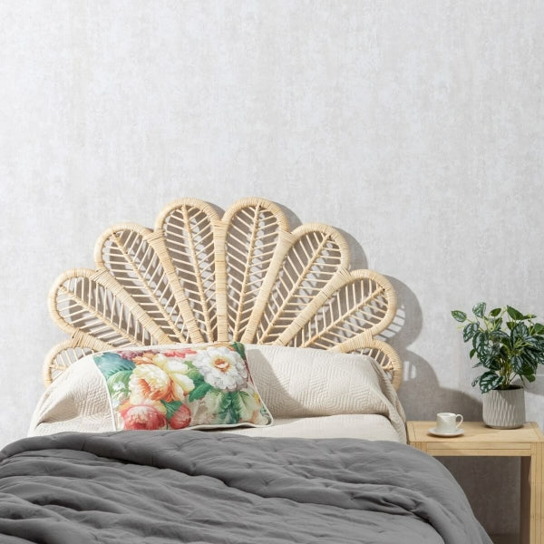 Tête de Lit Balinaise pour Lit Individuel Home Decor Rotin Naturel