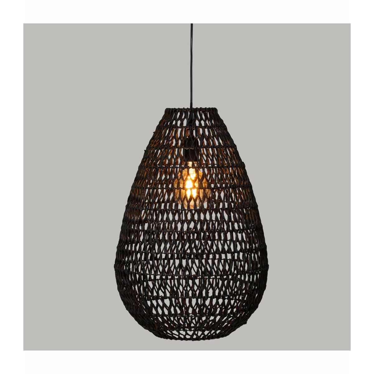 Suspension Atmosphera Tressé 40W Noir Métal (55 x 37,5 cm)