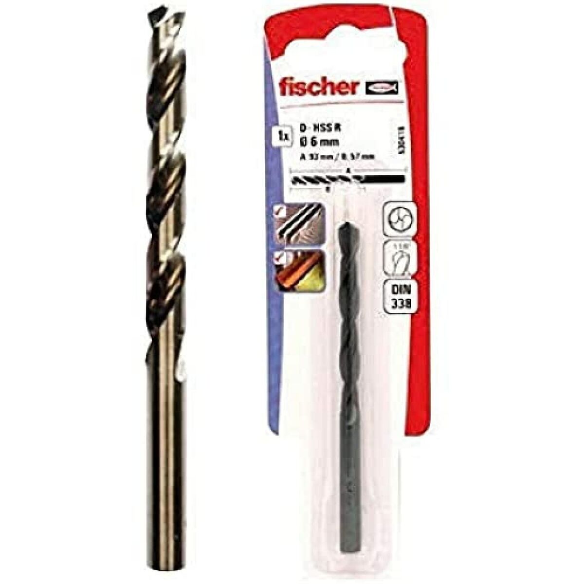 Juego de brocas Fischer 530521 Metal Acero inoxidable