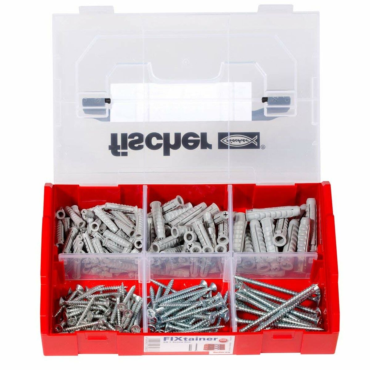 Wall plugs and screws Fischer Fixtainer Universal 210