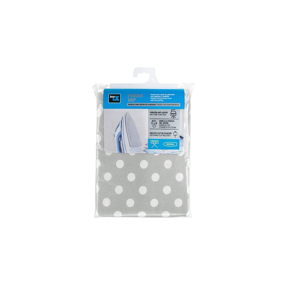 Ironing board cover Inofix power vap Grey (140 x 55 cm)