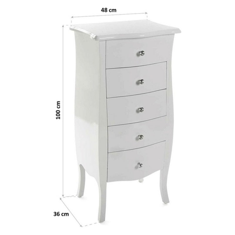 Commode Versa Cagliari Bois Blanc Fusion (36 x 100 x 48 cm)